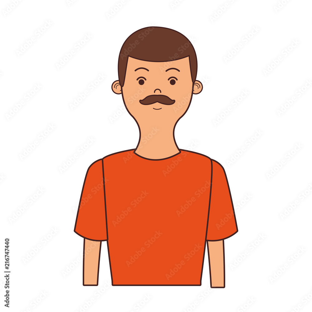 Man with mustache profile vector illustration graphic design Man with mustache profile vector illustration graphic design