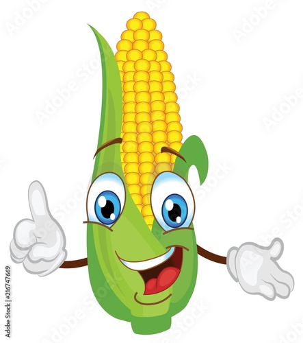 cute corn character cartoon