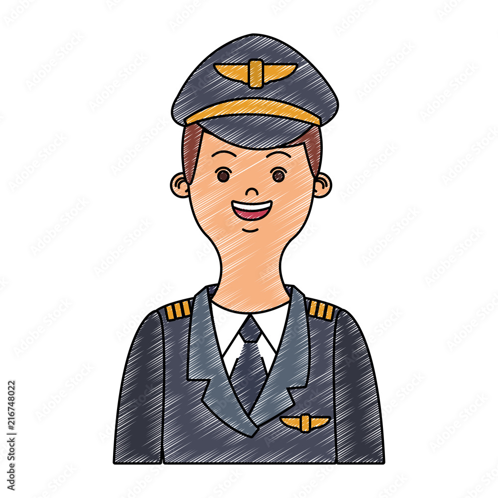 Airliner pilot cartoon vector illustration graphic design Airliner pilot cartoon vector illustration graphic design