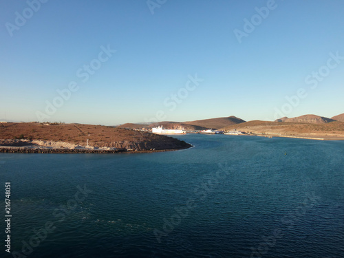 Scene of La Paz, Baja California Sur, Mexico from a cruise ship.