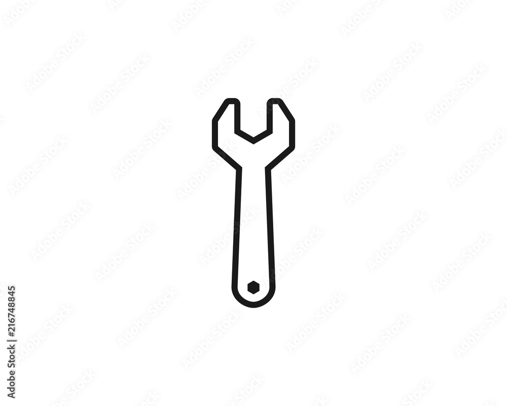 Wrench vector icon Wrench vector icon
