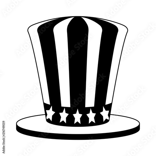 Uncle sam hat vector illustration graphic design