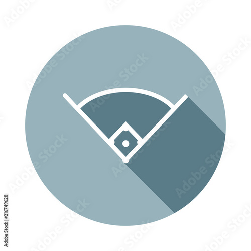 angle in baseballicon in Flat long shadow. One of web collection icon can be used for UI/UX