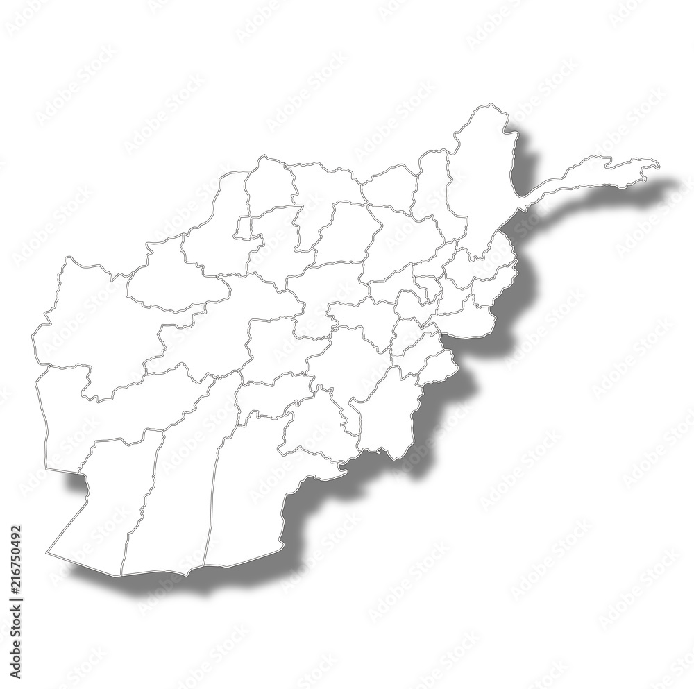 アフガニスタン　国　地図　アイコン 