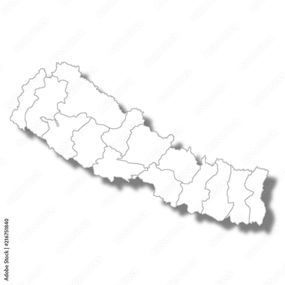 ネパール　国　地図　アイコン
