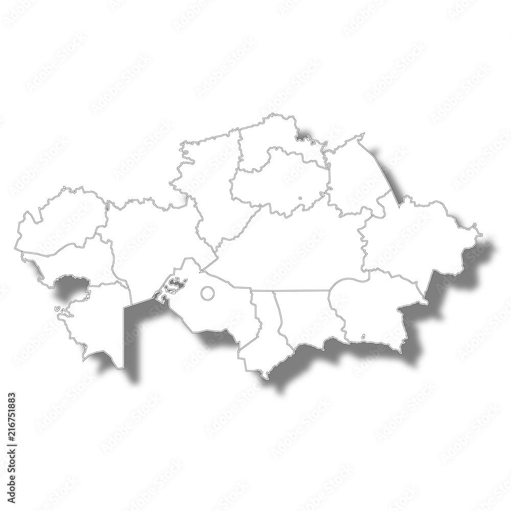 カザフスタン　国　地図　アイコン