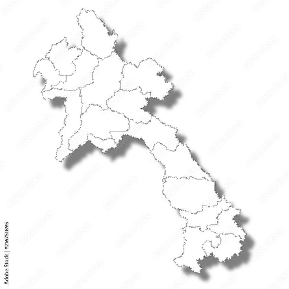 ラオス　国　地図　アイコン