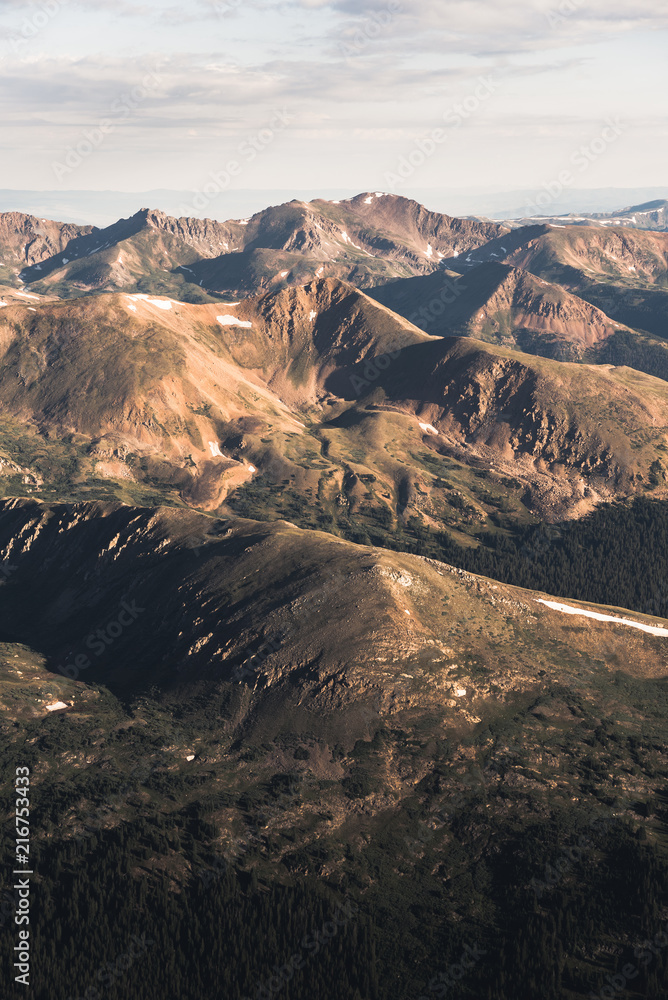 A colorful sea of mountains in Colorado. 