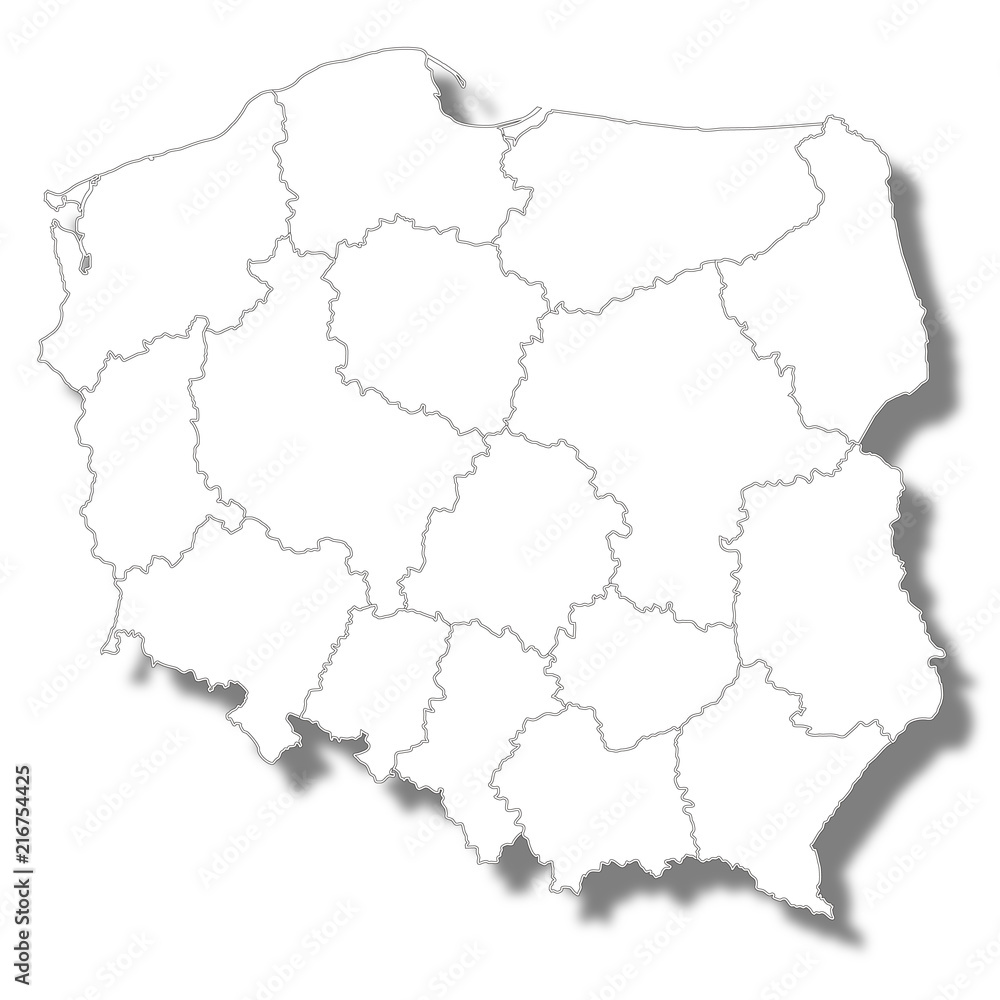 Obraz premium ポーランド 国 地図 アイコン
