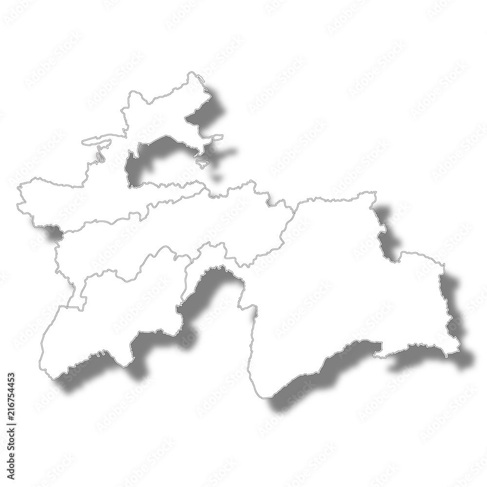 タジキスタン　国　地図　アイコン