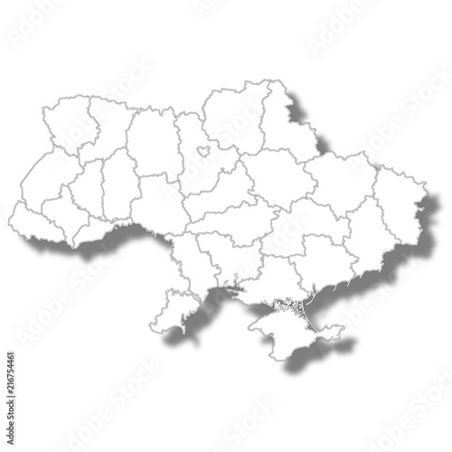 Fototapeta Naklejka Na Ścianę i Meble -  ウクライナ　国　地図　アイコン