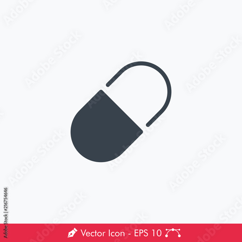 Medicine (Pill) Icon / Vector