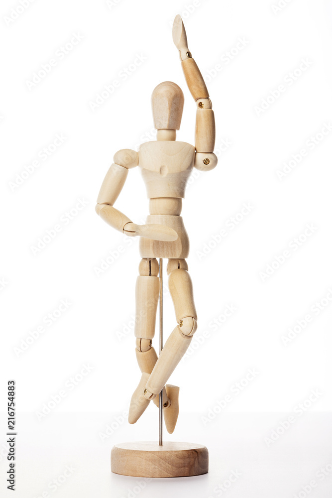 Wooden Dummy human dance isolated white. Wooden Dummy human dance isolated white.