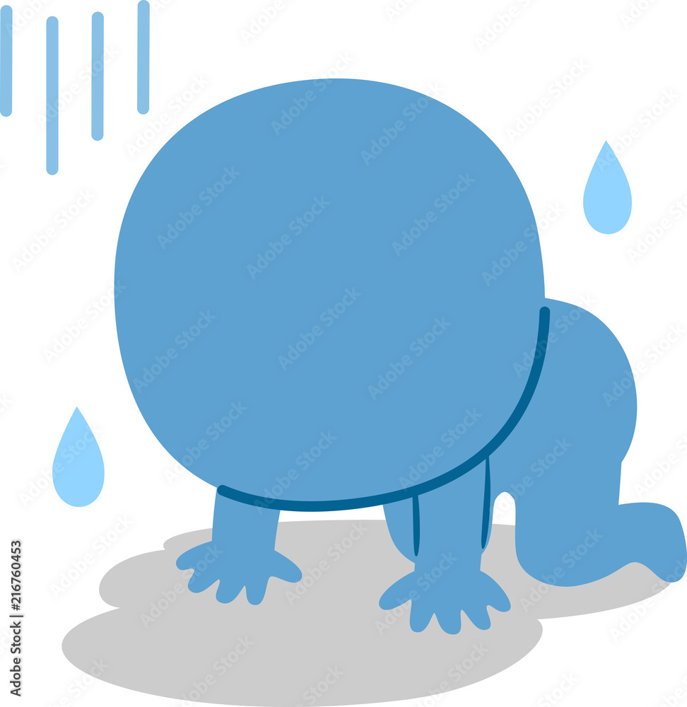 四つん這いでうなだれる人物 Stock ベクター Adobe Stock