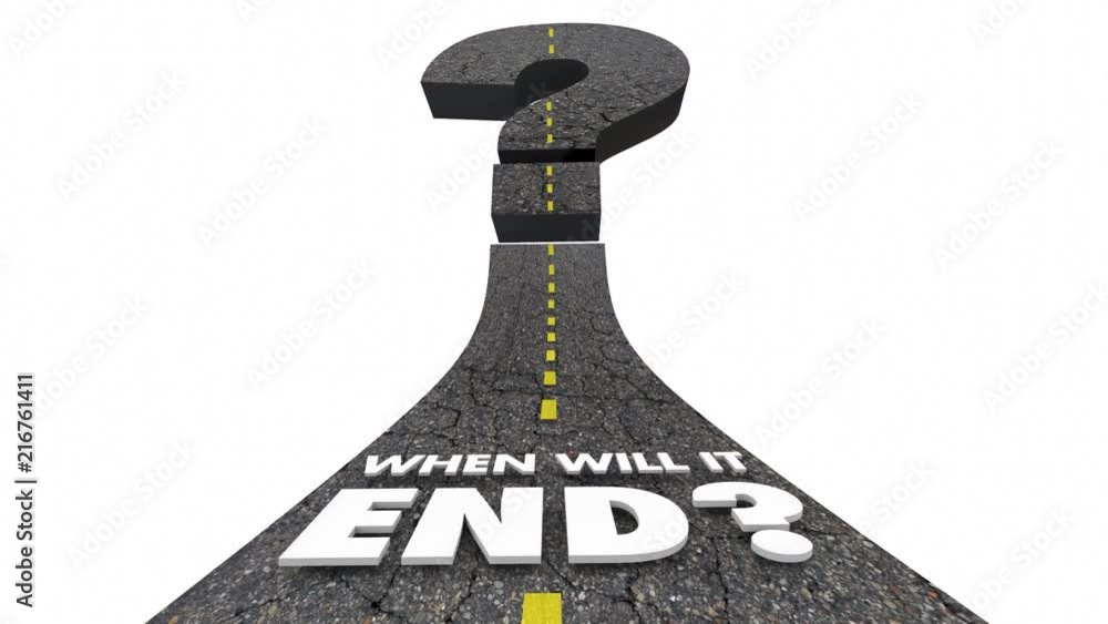 When Will it End Final Destination Finished Over Question Mark Road 3d Animation When Will it End Final Destination Finished Over Question Mark Road 3d Animation