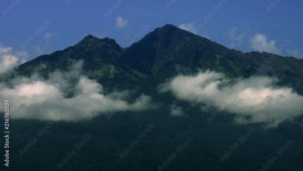 Timelapse landscape of Mount Rinjani Lombok Indonesia Timelapse landscape of Mount Rinjani Lombok Indonesia