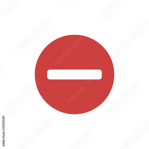 No entry flat icon, vector sign, colorful pictogram isolated on white. Do not enter Symbol, logo illustration. Flat style design