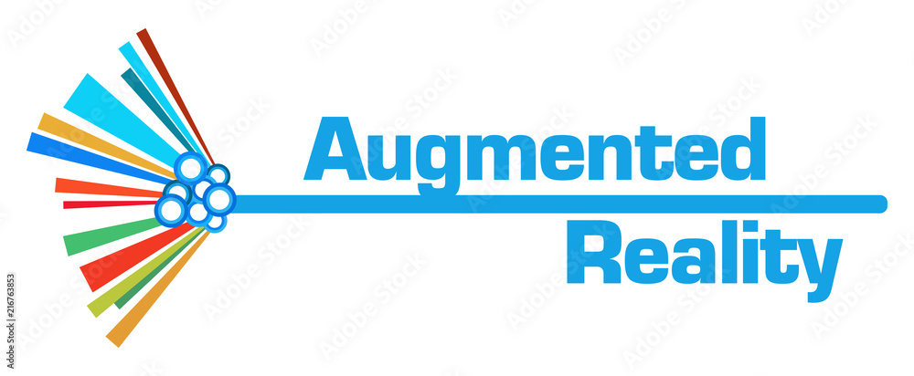 Obraz premium Augmented Reality Colorful Graphical Bar 