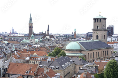 Canvas Print Aerial view of Copenhagen, Denmark