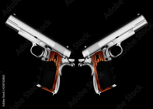 shot guns black background two silverbollers hitman weapon cletcher