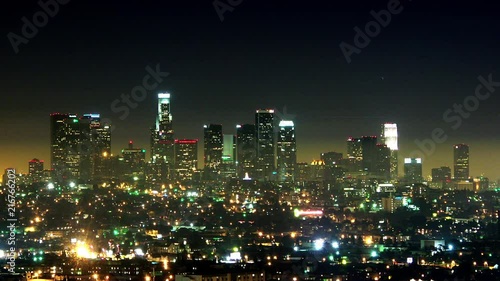 Wallpaper Mural Timelapse of night skyline Los Angeles California Torontodigital.ca