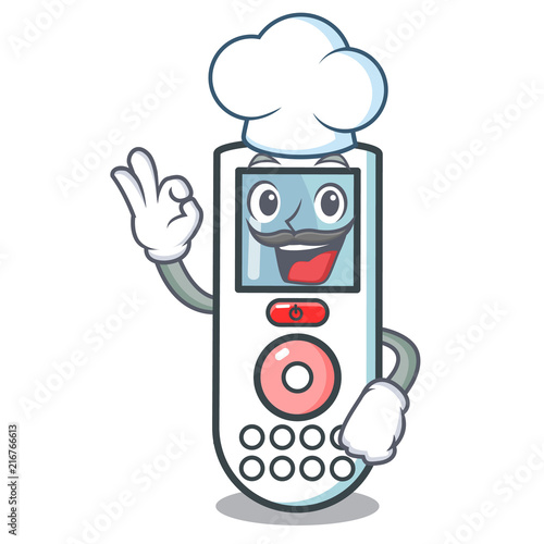 Chef remote control character cartoon