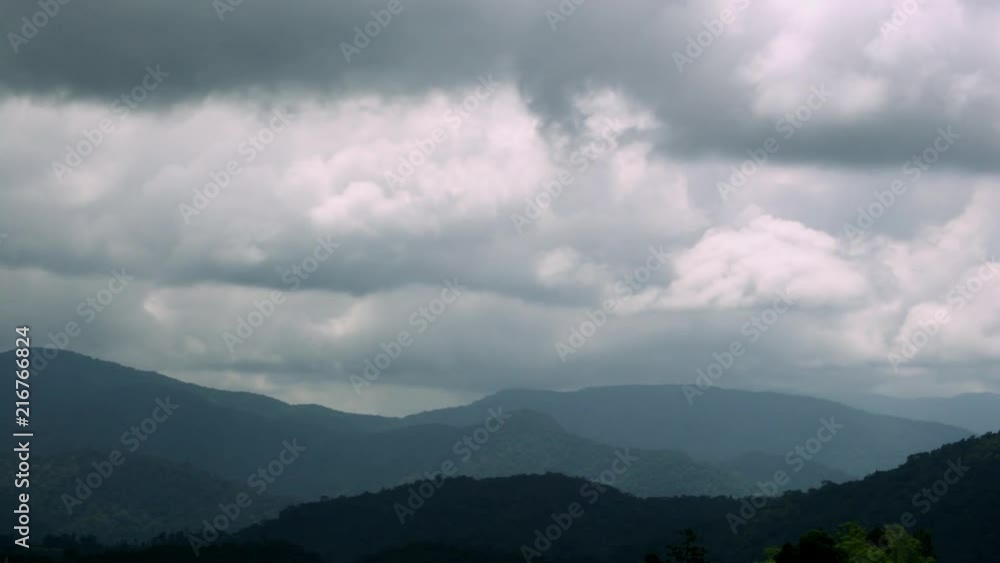 Timelapse of hilly landscape Cameron Highlands Malaysia Timelapse of hilly landscape Cameron Highlands Malaysia