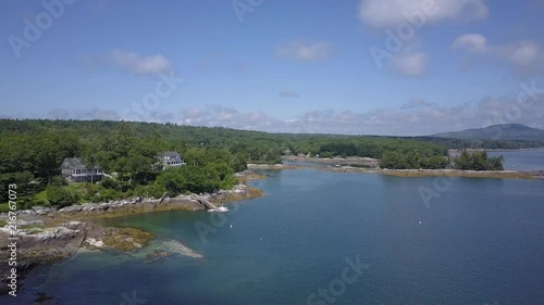 Wallpaper Mural 4K Aerial footage of east coast bay in Maine. Torontodigital.ca