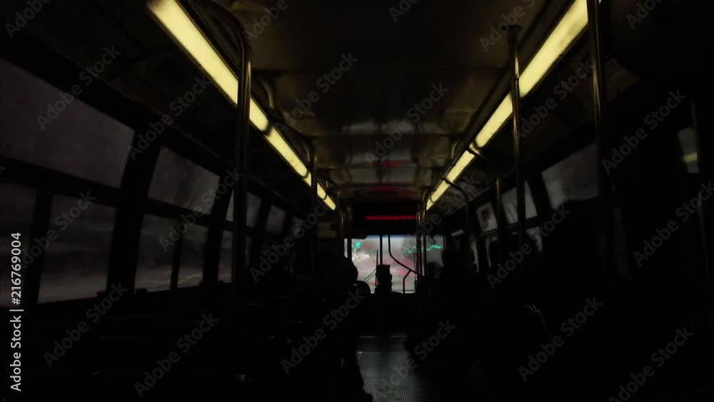 Timelapse POV of bus interior Chicago Illinois Timelapse POV of bus interior Chicago Illinois