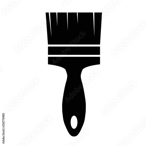 paint brush icon on white background. black paint brush symbol. flat style.  paint brush sign for your web site design, logo, app, UI.
