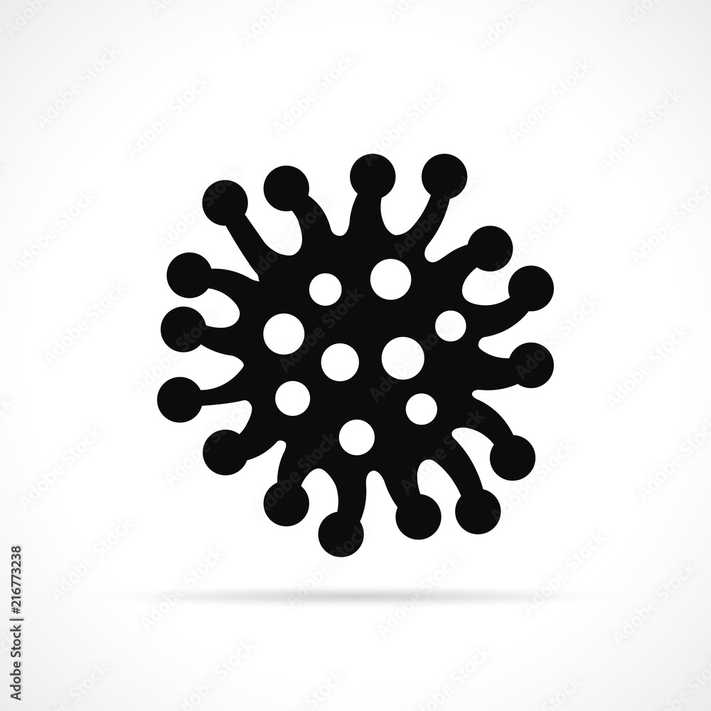 Vector illustration of bacteria black icon concept Vector illustration of bacteria black icon concept