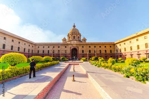 The Ministry of External Affairs in New Delhi, India, Asia. A European architecture marvel located on the Rajpath road connecting India Gate and President's House.