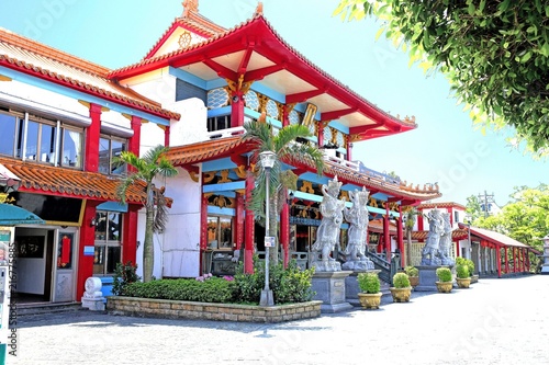 Tourist center at the Buddha temple on the island of Taiwan