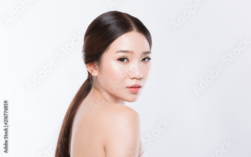 Beauty woman asia and have white skin charm 