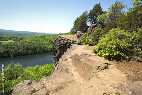View of Hubbard Reservoir from Chauncey Peak in Meriden, Connecticut.