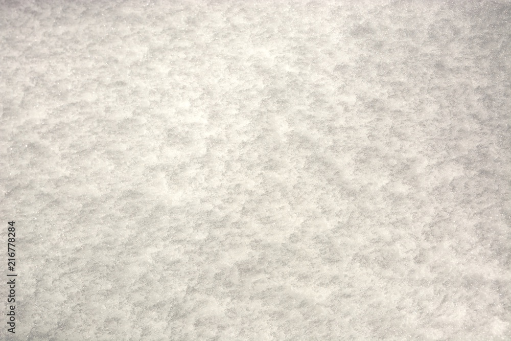 Fototapeta premium Smooth and even white snow background, UK.