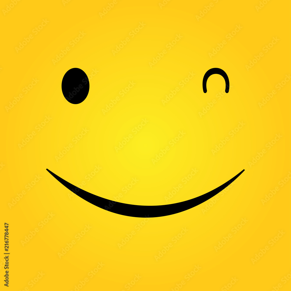 Fototapeta premium Smile Icon Vector. happiness Symbol, smile face expression, vector illustration