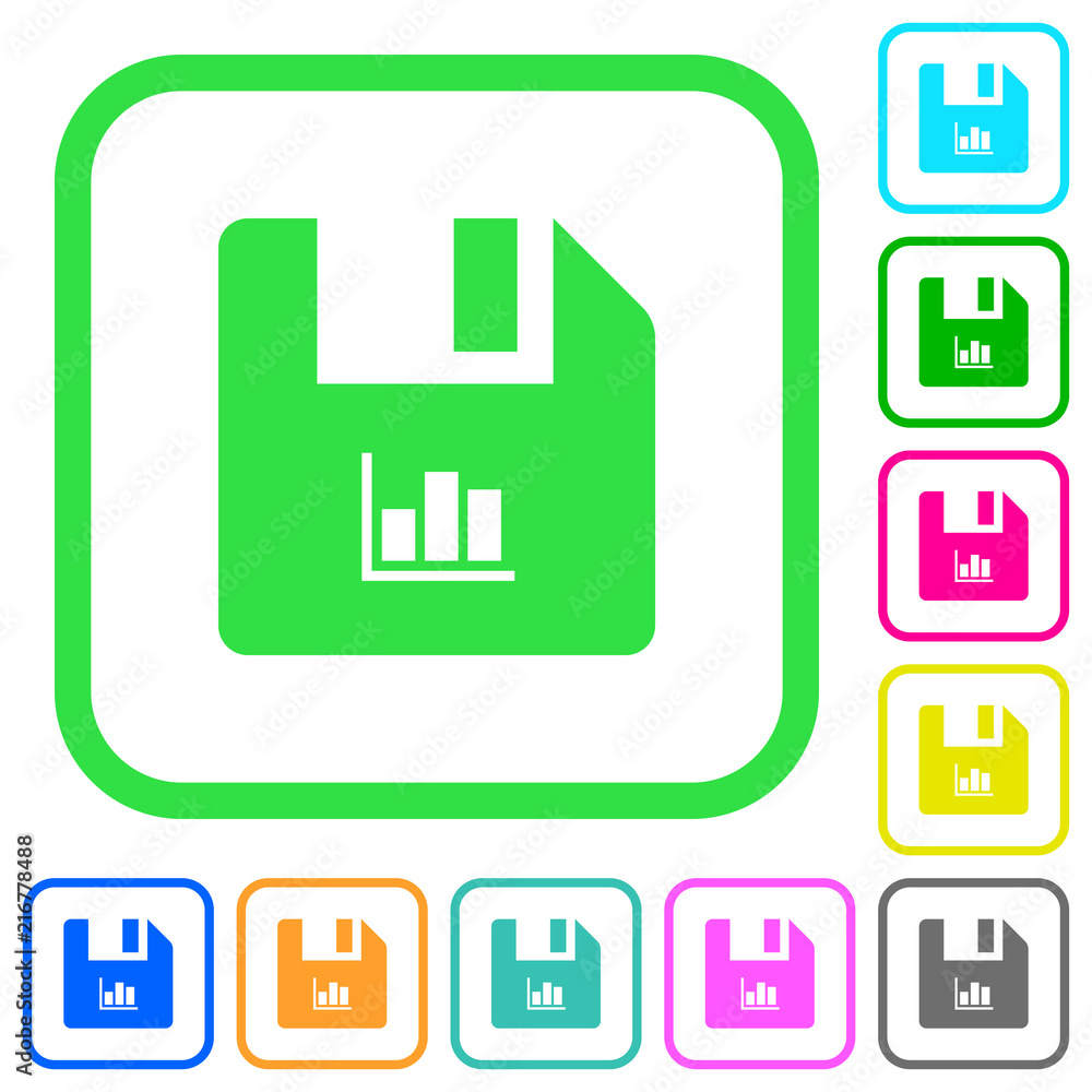 File statistics vivid colored flat icons File statistics vivid colored flat icons