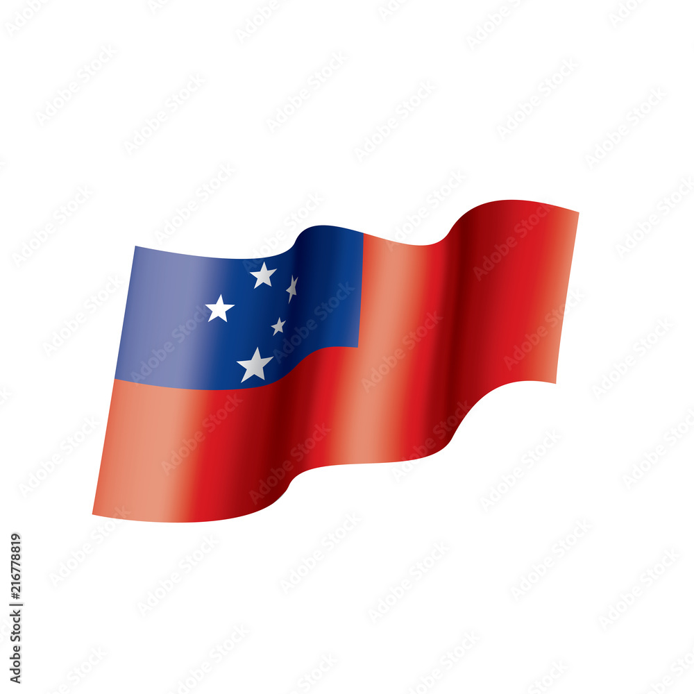 Samoa flag, vector illustration Samoa flag, vector illustration