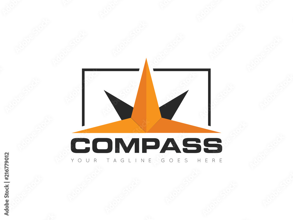 Obraz premium compass logo, icon, symbol design template