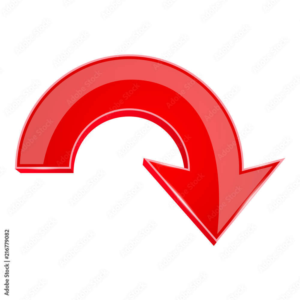 Red 3d arrow. Down icon Red 3d arrow. Down icon