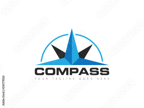 compass logo, icon, symbol design template