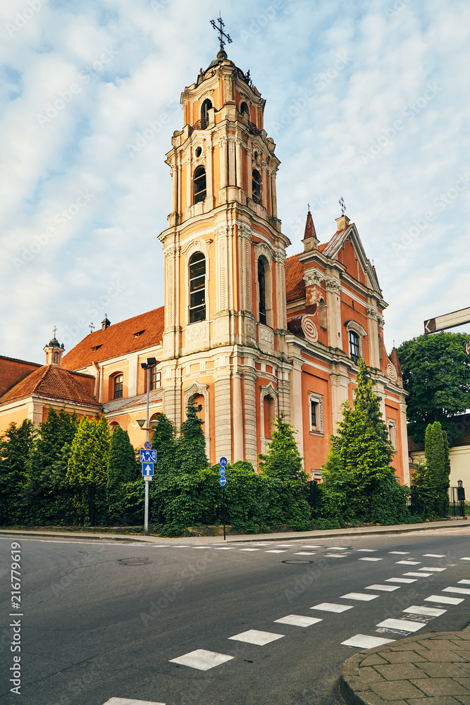 View of the old church in the center of Vilnius, Lithuania
