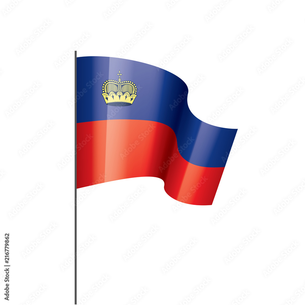 Obraz premium liechtenstein flag, vector illustration
