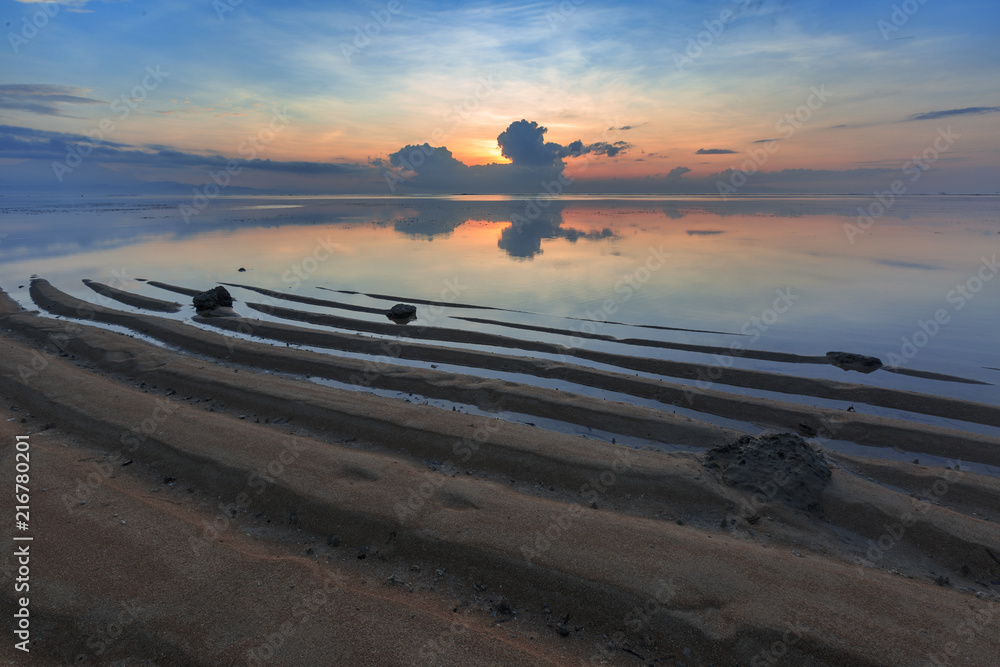 Фотография Sunset on a beach in Bali