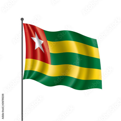 togo flag, vector illustration
