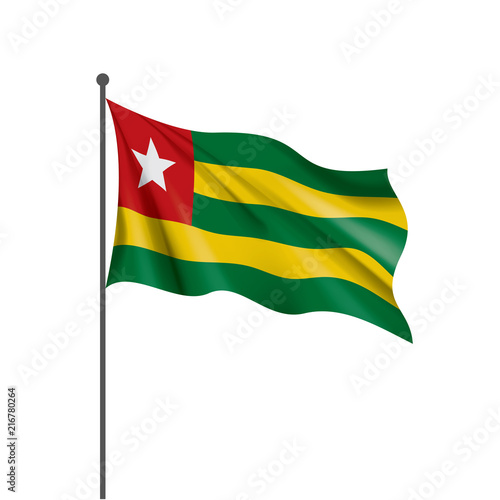togo flag, vector illustration
