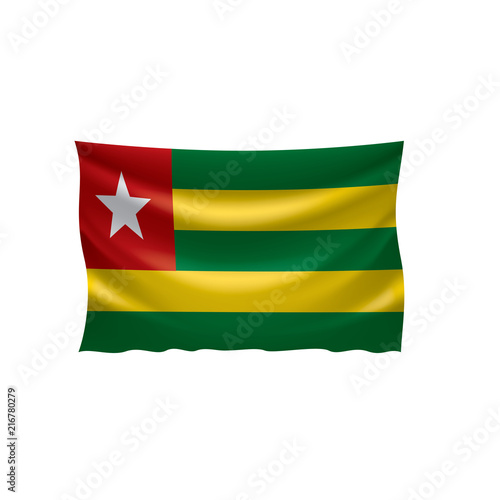 togo flag, vector illustration