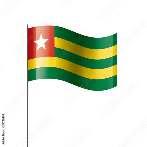 togo flag, vector illustration