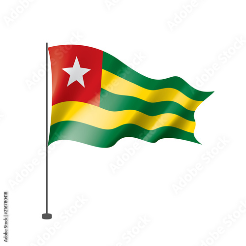 togo flag, vector illustration